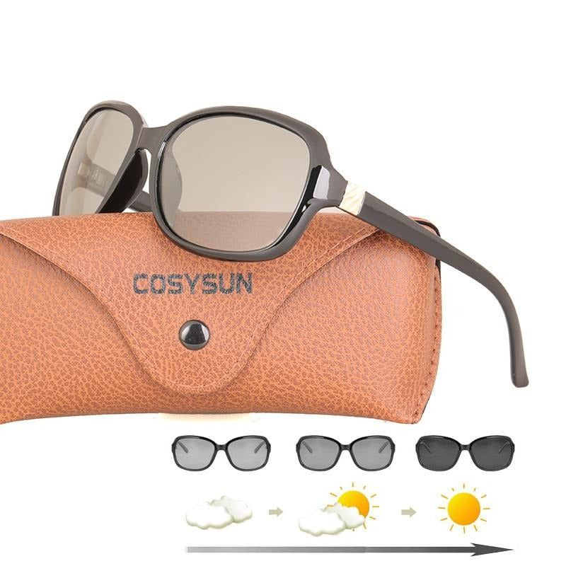 Óculos de Sol Foto Cromático Quadrado Luxury Cosysun Feminino