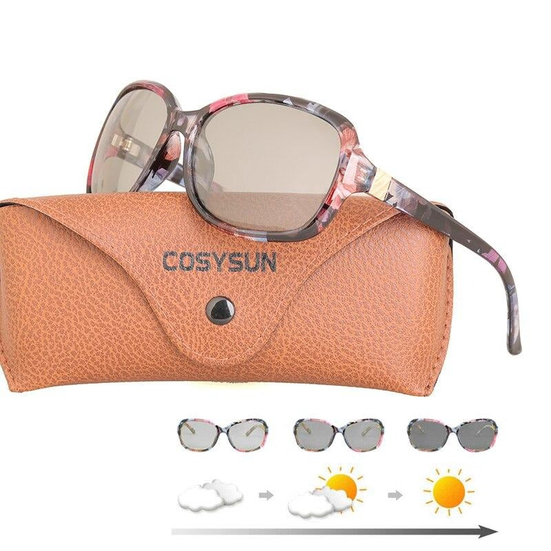 Óculos de Sol Foto Cromático Quadrado Luxury Cosysun Feminino