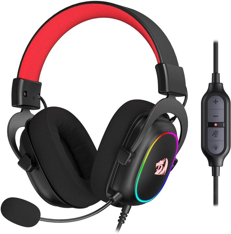 Headset Gamer Redragon Zeus H510 Com Fios -  RGB/USB - 7.1 Surround