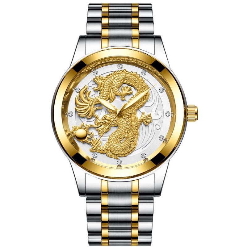 Relógio de Luxo Dragon Gold - FNGEEN