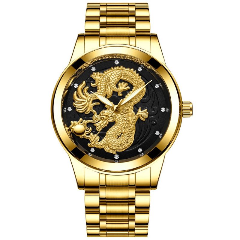 Relógio de Luxo Dragon Gold - FNGEEN